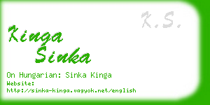 kinga sinka business card